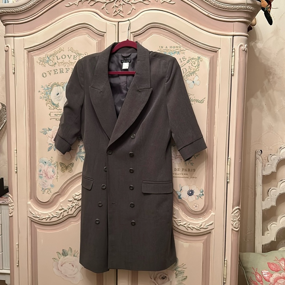 Double breasted gray dress about knee length from Venus size 12